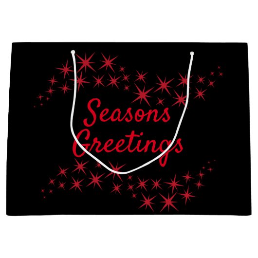 Weihnachtsstern Geblüht Große Geschenktüte (Vorderseite)
