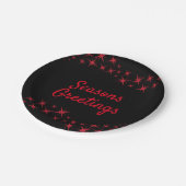 Weihnachtsstern Geblüht Pappteller (Schrägansicht)