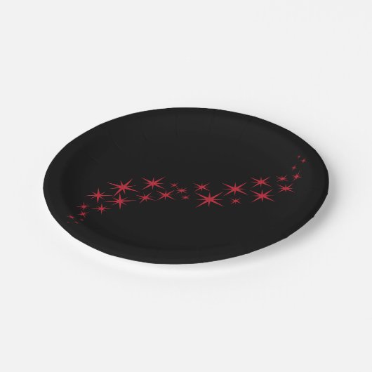 Weihnachtsstern Geblüht Pappteller (Schrägansicht)