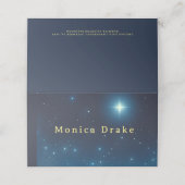 Weihnachtsstern Gedeckte Platzkarte (Außenseite Aufgefaltet)