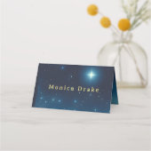 Weihnachtsstern Gedeckte Platzkarte (Vorderseite)