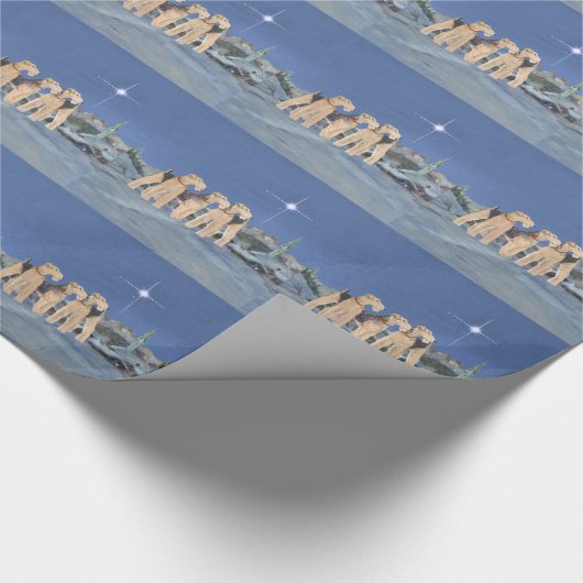 Weihnachtsstern Geschenkpapier (Ecke)