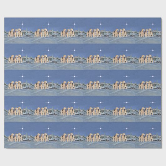 Weihnachtsstern Geschenkpapier (Flach)