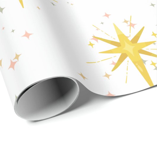 Weihnachtsstern Geschenkpapier (Rolleneckpunkt)