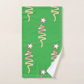 Weihnachtsstern Grün Urlaub  Badhandtuch Set (Handtuch)