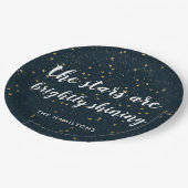 Weihnachtsstern | hell leuchten pappteller (Schrägansicht)