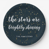 Weihnachtsstern | hell leuchten pappteller (Vorderseite)