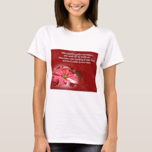 Weihnachtsstern in Rot und Weiß T-Shirt