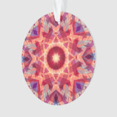 Weihnachtsstern Jolly Red Fun Lila-hell-gelb Ornament (Vorderseite)