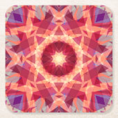 Weihnachtsstern Jolly Red Fun Lila-hell-gelb Rechteckiger Pappuntersetzer (Vorderseite)