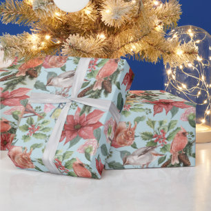 Weihnachtsstern Kardinalvögel Weihnachten im Vinta Geschenkpapier