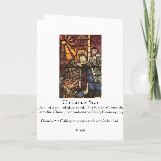 Weihnachtsstern - Karte (Rückseite)