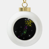 Weihnachtsstern Keramik Kugel-Ornament (Vorderseite)