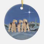 Weihnachtsstern Keramik Ornament (Vorne)