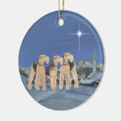 Weihnachtsstern Keramik Ornament (Links)