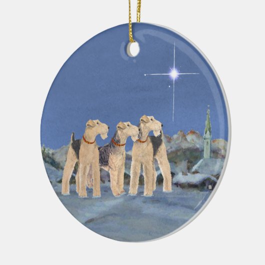 Weihnachtsstern Keramik Ornament (Links)