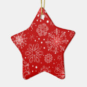 Weihnachtsstern Keramik Ornament (Links)