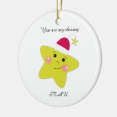 Weihnachtsstern Keramikornament (Links)
