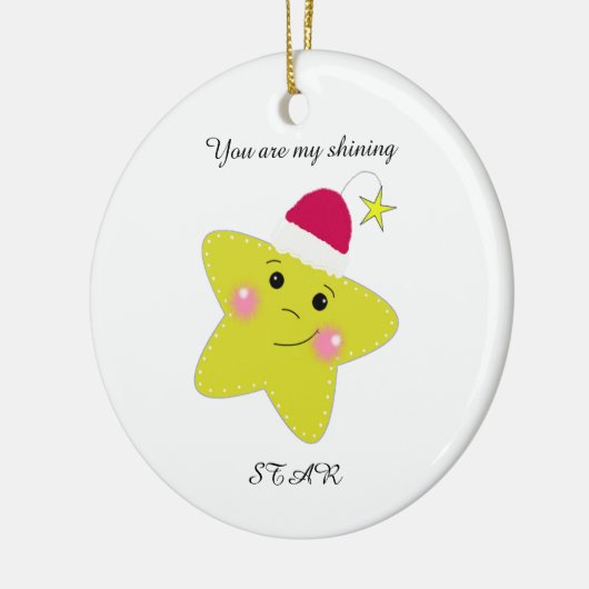 Weihnachtsstern Keramikornament (Links)