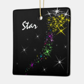 Weihnachtsstern Keramikornament (Links)