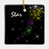 Weihnachtsstern Keramikornament (Vorderseite)
