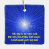 Weihnachtsstern Keramikornament (Vorderseite)