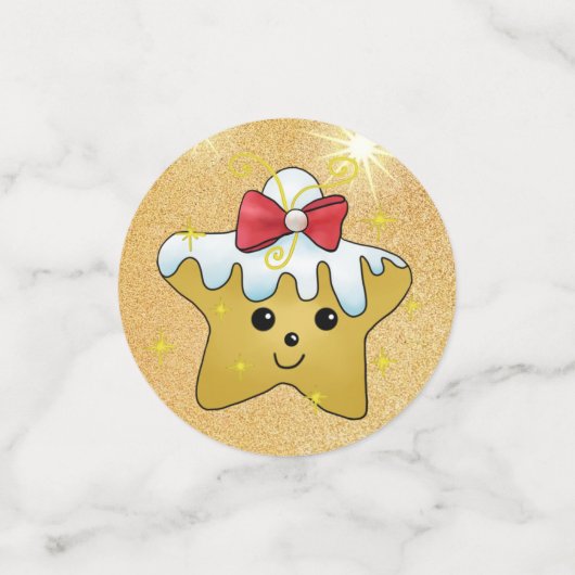 Weihnachtsstern Konfetti (Klein Vorderseite)