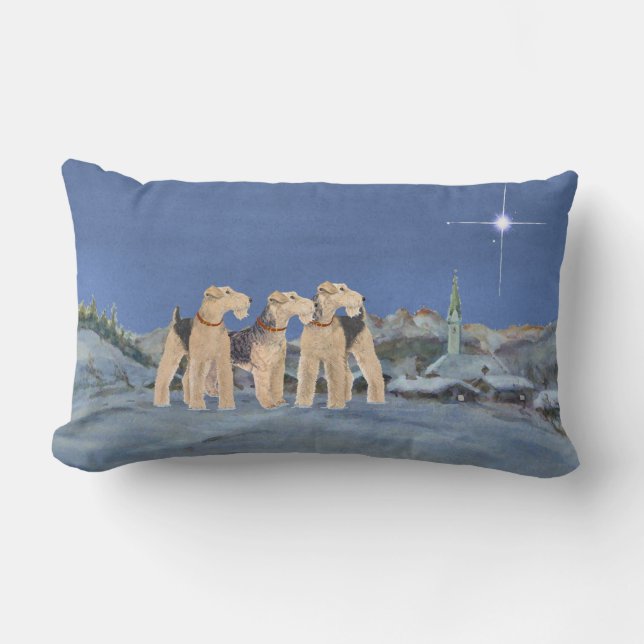 Weihnachtsstern Lendenkissen (Vorderseite)