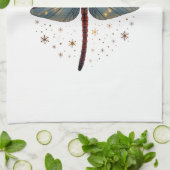 Weihnachtsstern-Libelle Geschirrtuch (Gefaltet)