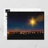 Weihnachtsstern mit Botschaft Postkarte (Vorne/Hinten)