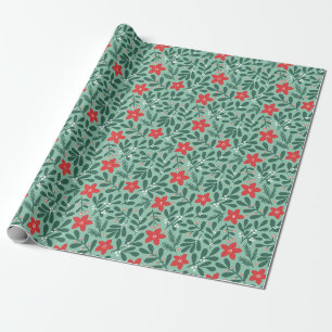 Weihnachtsstern-Muster - Weihnachtsblume Geschenkpapier