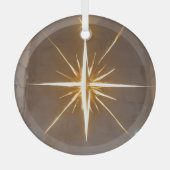 Weihnachtsstern Ornament Aus Glas (Vorderseite)
