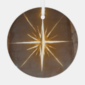Weihnachtsstern Ornament Aus Glas (Rückseite)