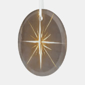 Weihnachtsstern Ornament Aus Glas (Vorderseite links)