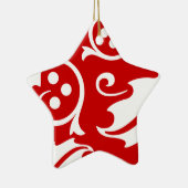 Weihnachtsstern-Ornament Keramik Ornament (Rechts)