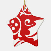 Weihnachtsstern-Ornament Keramik Ornament (Links)