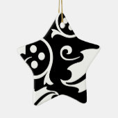 Weihnachtsstern-Ornament Keramik Ornament (Rechts)