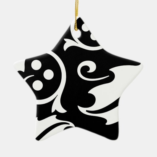 Weihnachtsstern-Ornament Keramik Ornament (Vorne)