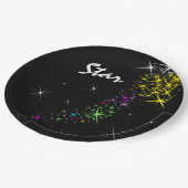 Weihnachtsstern Pappteller (Schrägansicht)