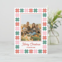 Weihnachtsstern-Patchwork-rahmen Weihnachts-Fotoka