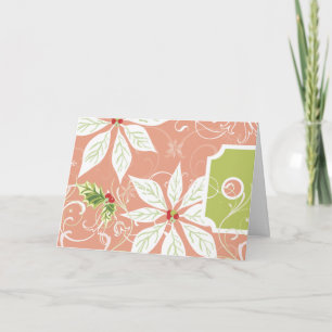 Weihnachtsstern   Pink Holiday Grußkarten Feiertagskarte
