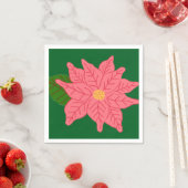 Weihnachtsstern Pink Serviette (Beispiel)