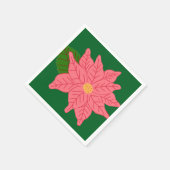 Weihnachtsstern Pink Serviette (Ecke)