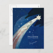 Weihnachtsstern-Postkarte Feiertagspostkarte (Vorne/Hinten)