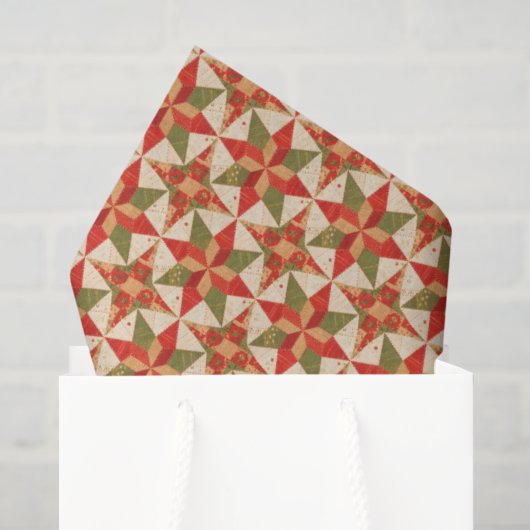 Weihnachtsstern-Quilt Seidenpapier (Geschenktüte)
