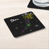 Weihnachtsstern Rechteckiger Pappuntersetzer (angewinkelt)