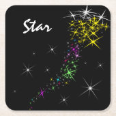 Weihnachtsstern Rechteckiger Pappuntersetzer (Vorderseite)