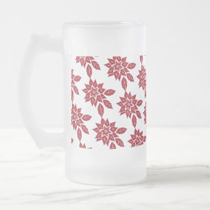 Weihnachtsstern (rot) mattglas bierglas