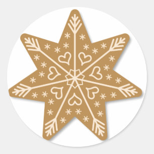 Weihnachtsstern Runder Aufkleber