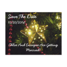 Weihnachtsstern Save the Date Personalisiert